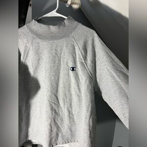 Women’s Grey Mock Crewneck Sweater